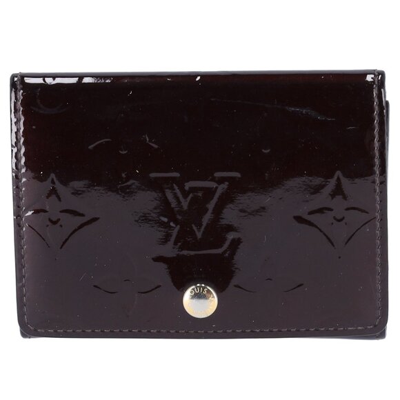 Louis Vuitton Monogram Vernis Business Card Holder M91409 Amarante - Picture 1 of 4